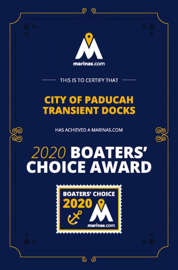 boaters' choice award certificate