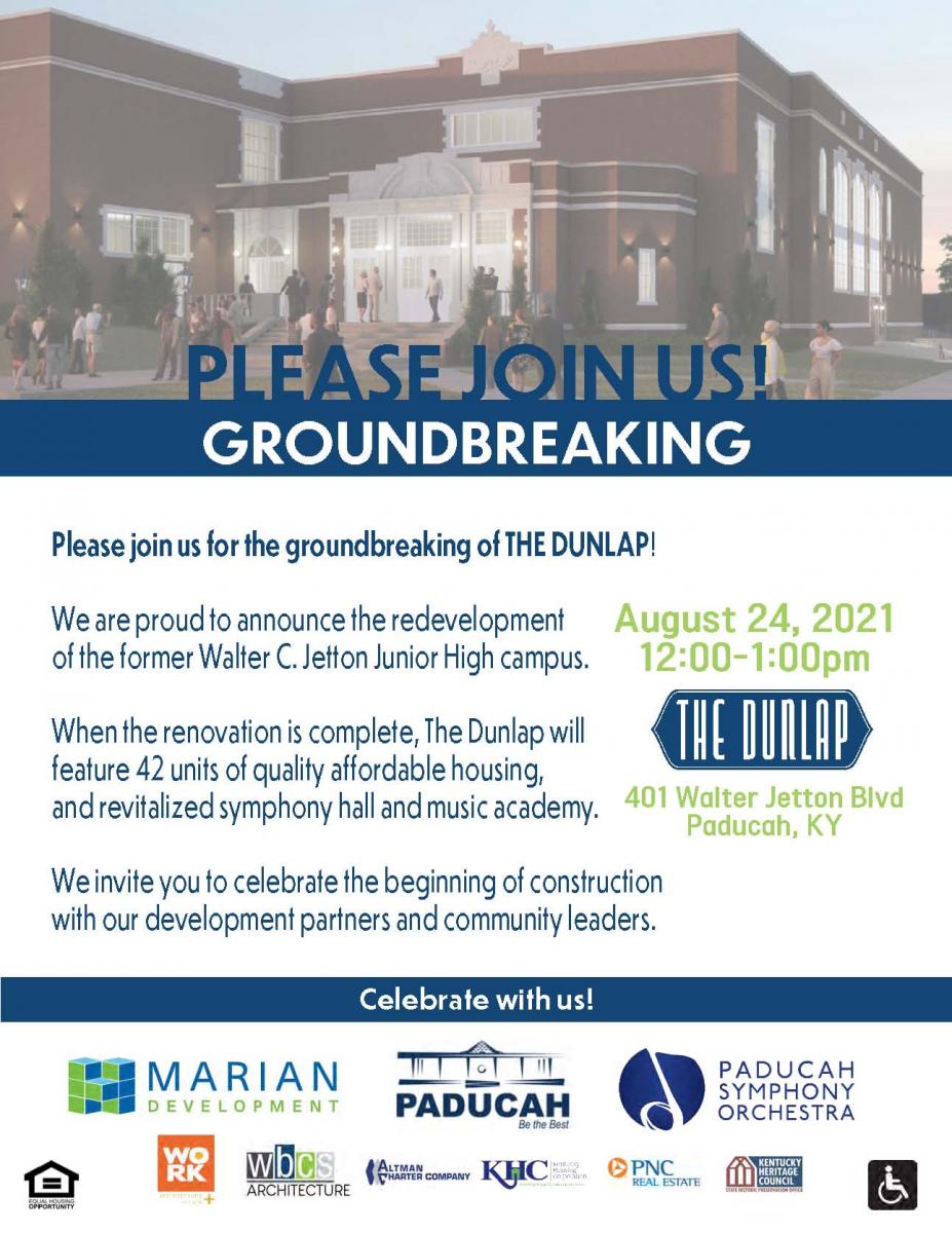 Dunlap Project groundbreaking flyer