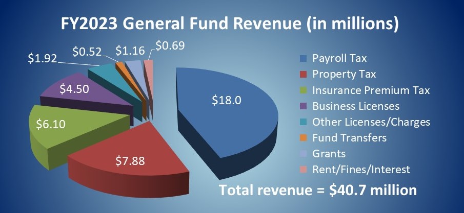 general fund pie chart