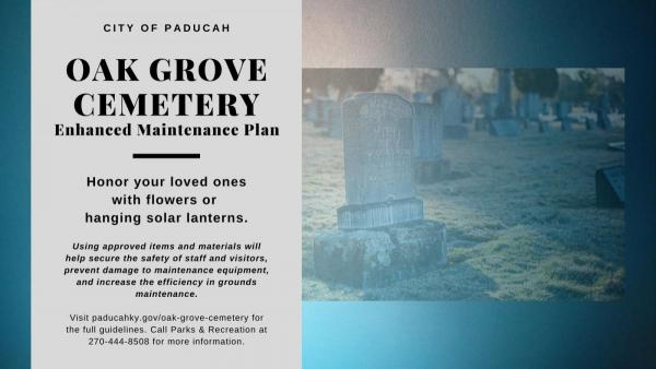 oak grove cemetery plan graphic