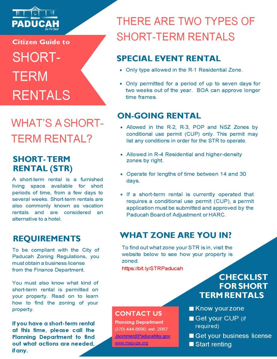 Short-term rental information